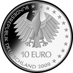 аверс 10€ 2009 "Чемпіонат світу з легкої атлетики 2009 року в Берліні IAAF"