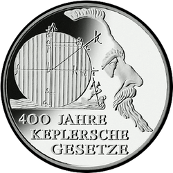 реверс 10 евро 2009 "400 лет законам Кеплера"
