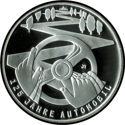 реверс 10€ 2011 "125th Anniversary of the Automobile (Ag)"