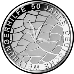 реверс 10€ 2012 "50ème anniversaire de la Welthungerhilfe allemande (Ag)"