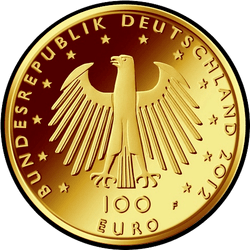 аверс 100 евро 2012 "Ахенский собор"