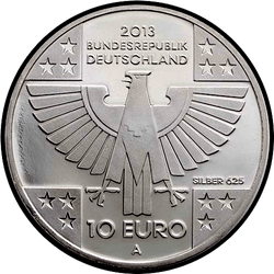 аверс 10€ 2013 "150 Jahre Rotes Kreuz (Ag)"