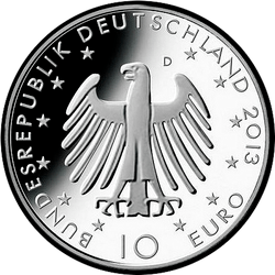 аверс 10€ 2013 "200. Geburtstag - Geburt von Richard Wagner"
