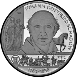 реверс 10€ 2014 "250. Geburtstag von Johann Gottfried Shadov (Ag)"