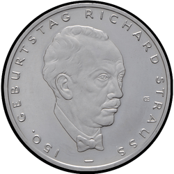 реверс 10€ 2014 "150-річчя - Річард Штраус"