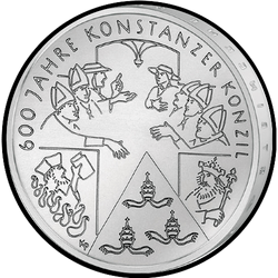 реверс 10€ 2014 "600 ° aniversario - Concilio de Constanza"