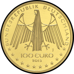 аверс 100 евро 2015 "Долина Среднего Рейна"