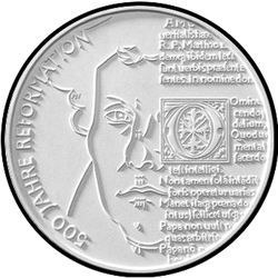 реверс 20€ 2017 "500 years of the Reformation"