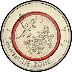реверс 5€ 2017 "Tropical zone"