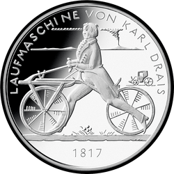 реверс 20 евро 2017 "200-летие изобретения велосипеда"