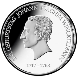 реверс 20€ 2017 "300 aniversario del nacimiento de Johann Joachim Winkelman"