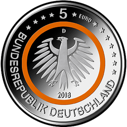 аверс 5€ 2018 "Subtropische Zone"