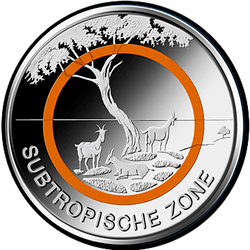 реверс 5€ 2018 "Zona subtropicale"