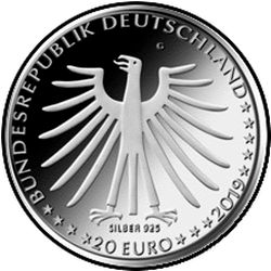 аверс 20 евро 2019 "Храбрый портняжка"