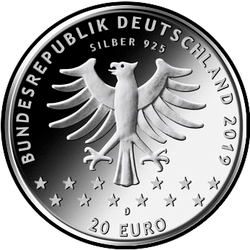 аверс 20 евро 2019 "100 лет женскому избирательному праву"