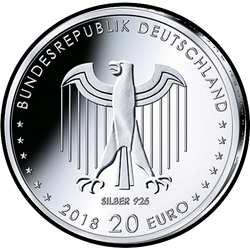 аверс 20 euro 2018 "150 years since the birth of Peter Behrens"
