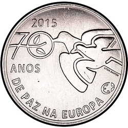 аверс 2½ евро 2015 "70 лет - мир в Европе"