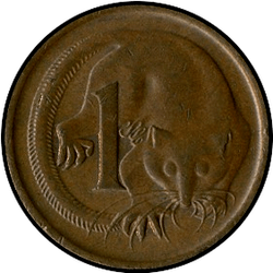 реверс 1 cent 1967 ""