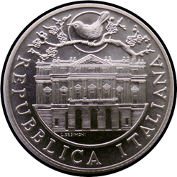 реверс 5 евро 2004 "100 лет Опере Мадам Баттерфляй"