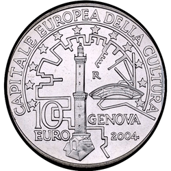 аверс 10 евро 2004 "Европейская культурная столица - Генуя"