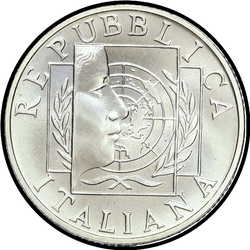 реверс 10€ 2005 "60 ° anniversario - Nazioni Unite"