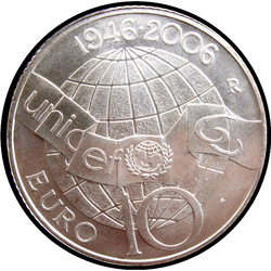 аверс 10 евро 2006 "60 лет ЮНИСЕФ"