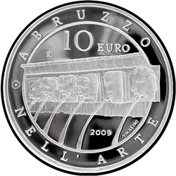 аверс 10 евро 2009 "Абруццо Артс"