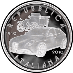 реверс 5€ 2010 "100-jähriges Jubiläum - Alfa Romeo"