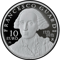 аверс 10€ 2012 "300ème anniversaire de la naissance de Francesco Guardi"