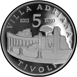 аверс 5€ 2013 "Hadrians Villa"
