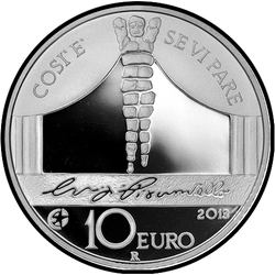 аверс 10€ 2013 "Видатні європейці - Луїджі Піранделло"