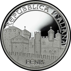 реверс 10€ 2013 "Italy of Arts - Fenis Castle"