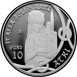 аверс 10 евро 2014 "Атри - Абруццо"