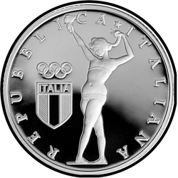 реверс 10€ 2014 "الذكرى 100 لتأسيس اللجنة الأولمبية الوطنية الإيطالية"