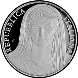 реверс 10€ 2014 "2000 aniversario del emperador romano Augusto"
