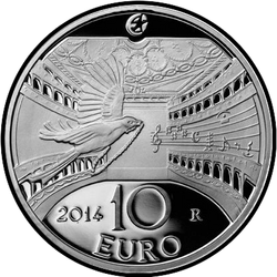 аверс 10€ 2014 "Gioachino Rossini"