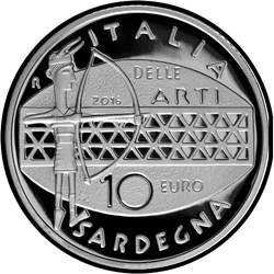 аверс 10€ 2016 "Сардинія"