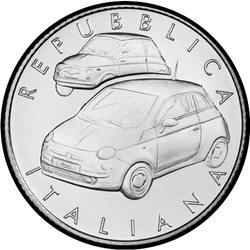 реверс 5 евро 2017 "60 лет Fiat"