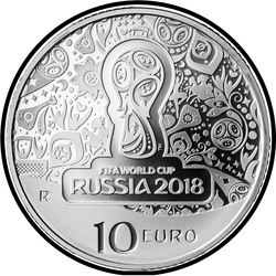 аверс 10€ 2018 "FIFA World Cup Russia 2018"