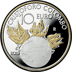 аверс 10€ 2019 "Kristof Kolomb"