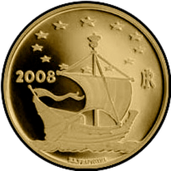 реверс 50 евро 2008 "Европа искусств - Торре де Белем - Португалия"