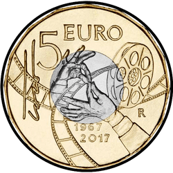 реверс 5€ 2017 "टोटो की मृत्यु 50 वर्ष"