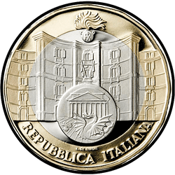 аверс 5€ 2019 "50th Anniversary of the foundation of the Carabinieri Command for the Protection of Cultural Heritage"