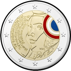 аверс 2€ 2015 "225th Anniversary - Festival of the Federation /colored/"