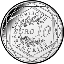 реверс 10 евро 2016 "Маленький Принц - канатаходец"