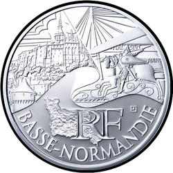 аверс 10€ 2011 "Французькі регіони - Нижня Нормандія"