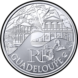 аверс 10€ 2011 "Regiones francesas - Guadalupe"