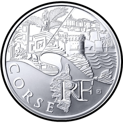 аверс 10€ 2011 "Französische Regionen - Korsika"