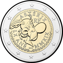 аверс 2€ 2019 "60 years old Asterix"