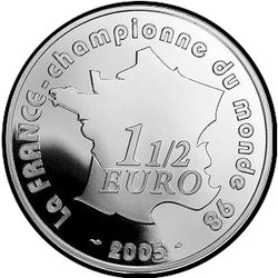 реверс 1½€ 2005 "Mondiali di calcio 2006 Germania"